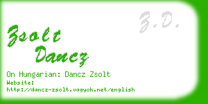 zsolt dancz business card